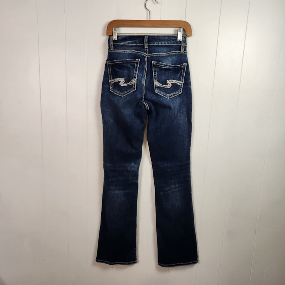 Silver Jeans Avery Slim Boot Bootcut High Waisted Rise Western Flare Size 26 - Picture 3 of 11